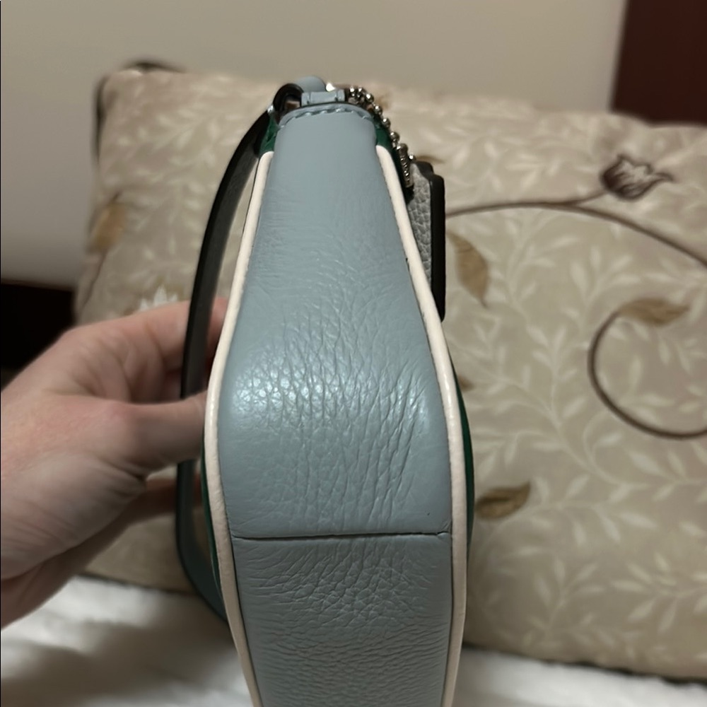 Coach Nolita 19 Pebble Mulit Green Leather Purse/Wristlet - Picture 5 of 10